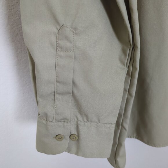 Dickies Mens Long Sleeve Button-Up Work Shirt Size XL Khaki Cotton/Polyester - Picture 6 of 15